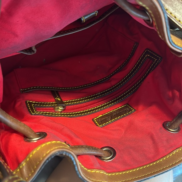 Dooney Bourke Brown Florentine Leather Bucket Bag - Picture 4 of 4